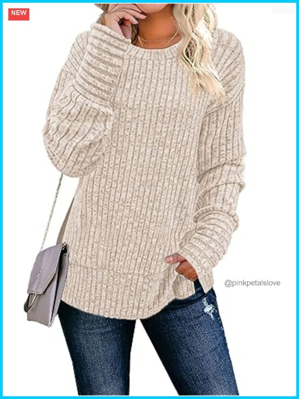 JomeDesign Women's Long Sleeve Crew Neck Tunic Sweatshirt Lightweight Casual